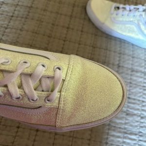 Glitter white vans